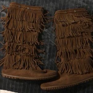 Minnetonka Fringe Boots